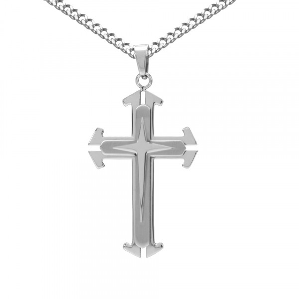 4451 Anhänger Kreuz Edelstahl