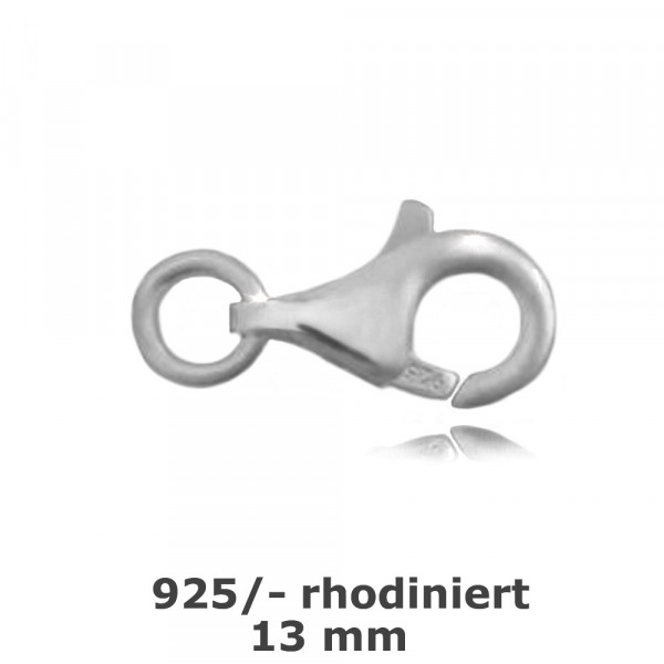 F9012RH Furnitur Karabiner 925/- rhodiniert (3 Stück Verpackungseinheit)