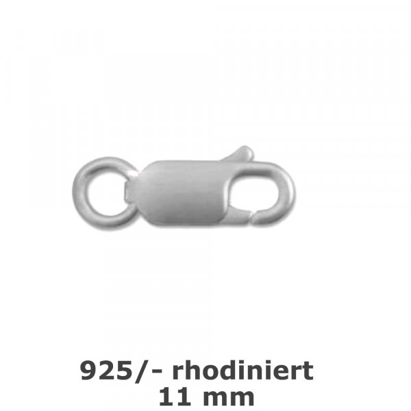 F9014RH Karabiner 925/- rhodiniert (3 Stück Verpackungseinheit)