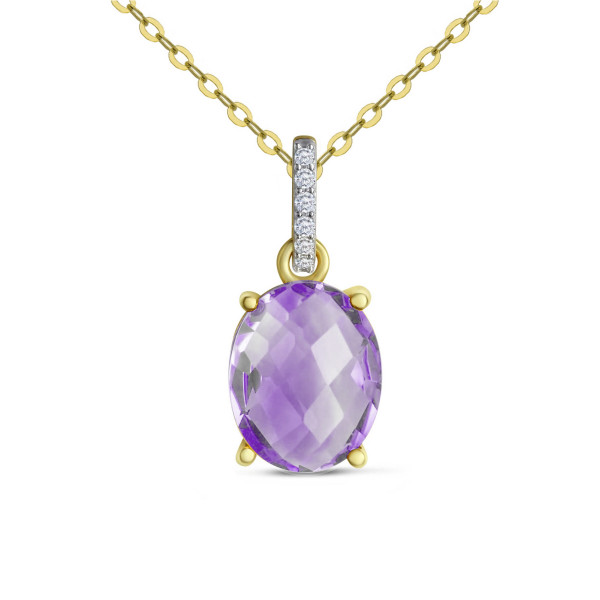 2442aheAM pendant amethyst 333/-