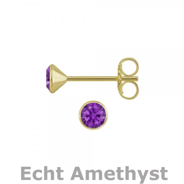 2171eAM Kelchstecker echt Amethyst 3,5 333/-