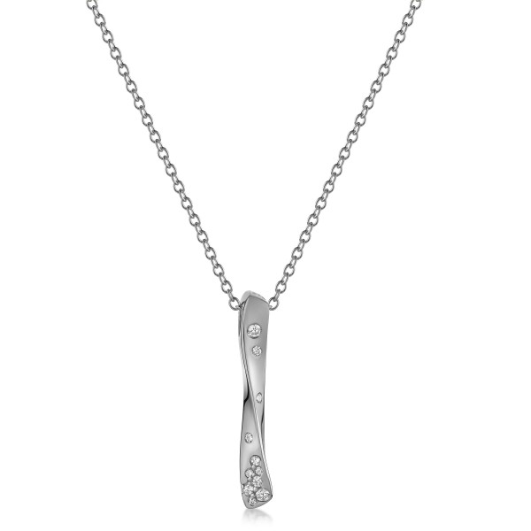 008922-201104-042--8922RH Collier CZ 925/- rhodiniert