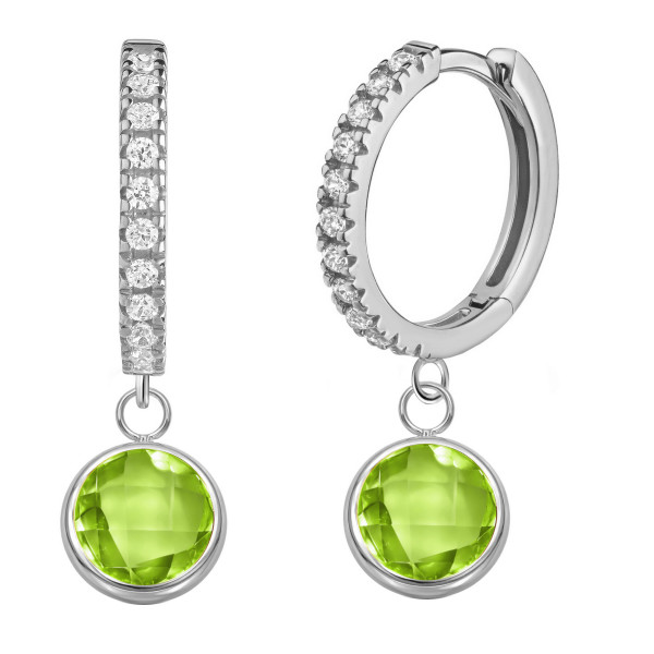 008626-201028--8626RHePE Creolen CZ echt Peridot 925/- rhodiniert
