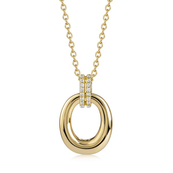 003875-230104--3875VG Anhänger mit Kette 925/- gelb vergoldet