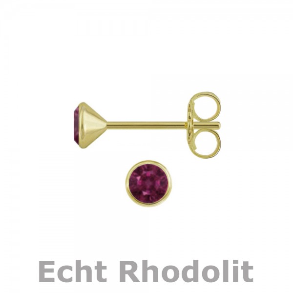 2171eRO Kelchstecker echt Rhodolit 3,5 333/-