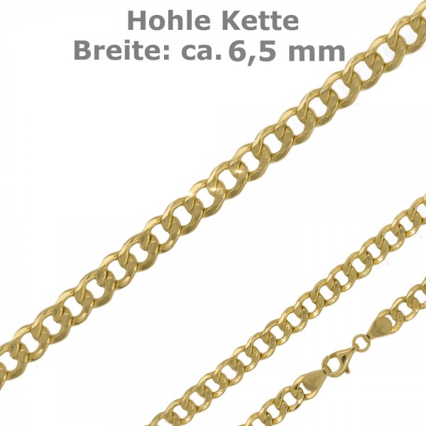 7040 Panzer-Kette hohl 333/- 6,5 mm