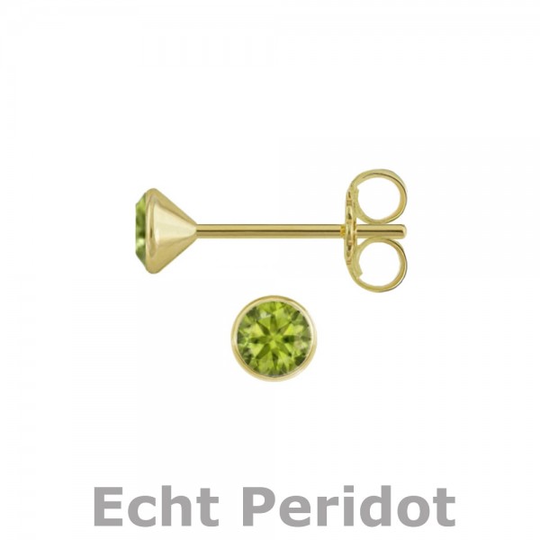 2171ePE Kelchstecker echt Peridot 3,5 333/-