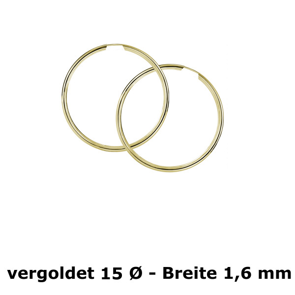 005451-231001--5451VG-15 Rohr-Creolen 1,6 925/- vergoldet