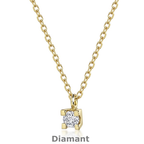14020Gco necklet diamond 585/- GG