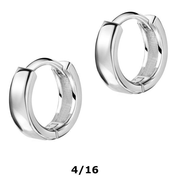8630 Creolen 4/16mm rhodiniert 925/-