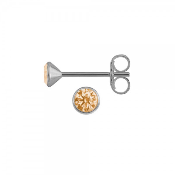 3170RHch Kelchstecker CZ 3,0 925/- rhodiniert