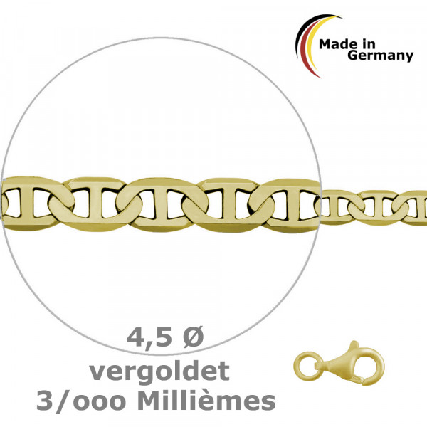 9530VG Marina-Kette 4,5 925/- 3/000 vergoldet