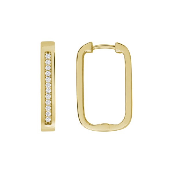 10014PLcz Creolen mit Stein 925/- plattiert