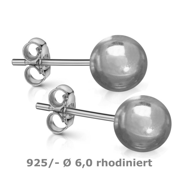 3285RH Kugel-Ohrstecker 6,0 925/-