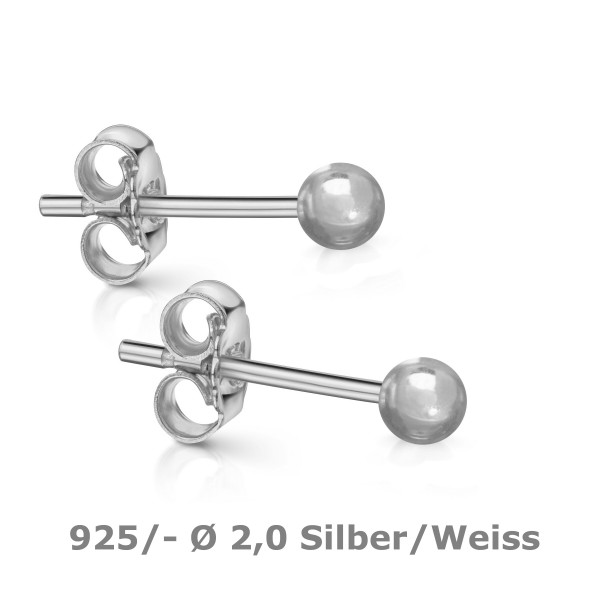 3283 Kugel-Ohrstecker 2,0 925/-