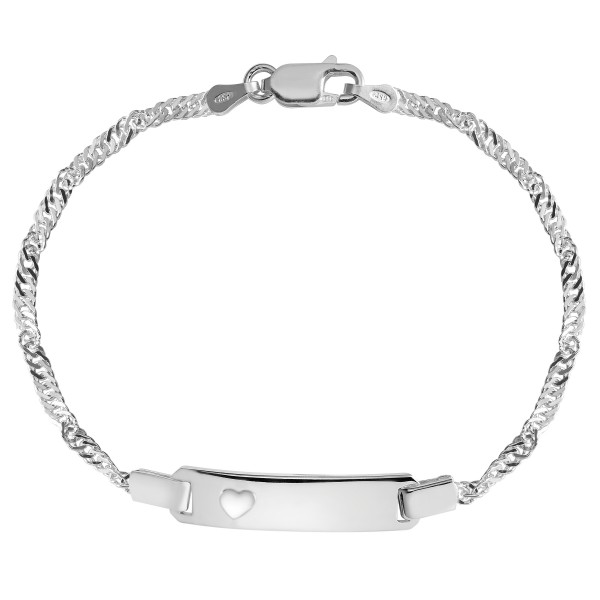 9176H-18,5 Identitäts-Armband Singapur 925/-