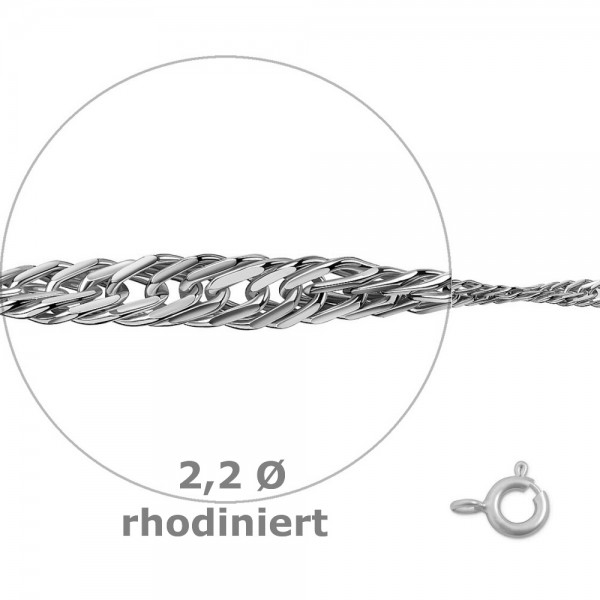 9958RH-19 Armband-Singapur-Kette (Ø 2,2) 925/-