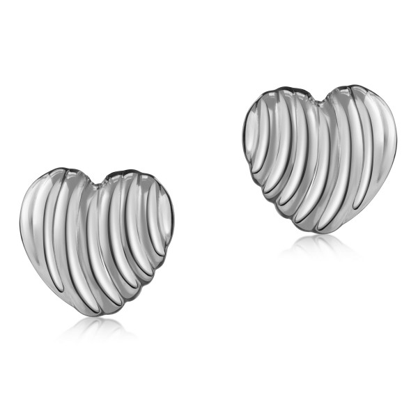 008902-200400--8902RHos Ohrstecker Herz Welle 925/- rhodiniert