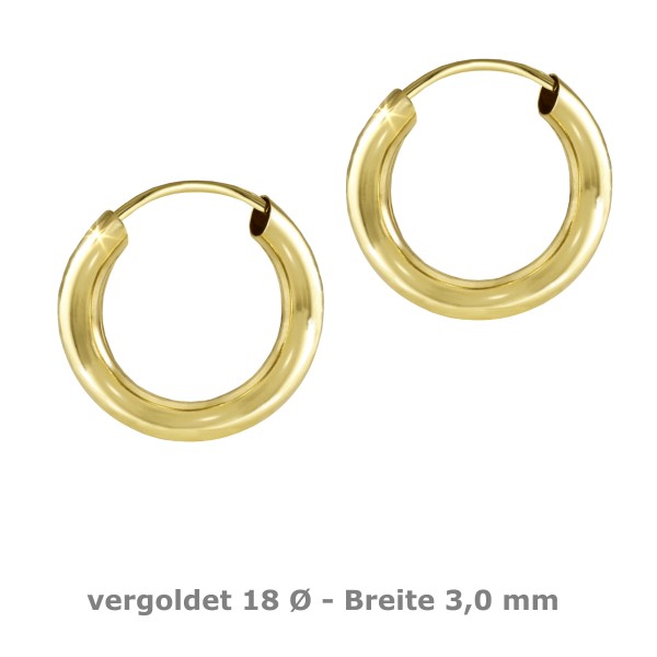 5453VG-18 Rohrcreole 3,0 925/- vergoldet