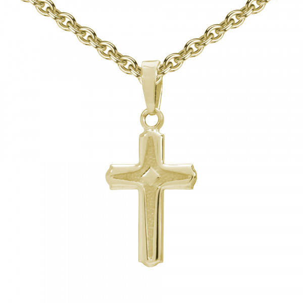 005669-230100--5669VG Anhänger Kreuz 925/- vergoldet