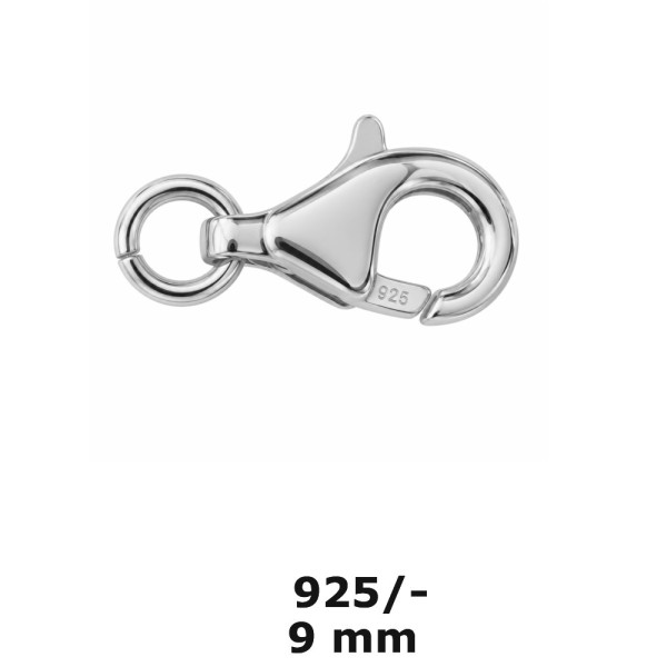 F9010 Furnitur Karabiner 925/- (3 Stück Verpackungseinheit)