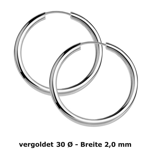 5452RH-30 Rohrcreole 2,0 925/- rhodiniert