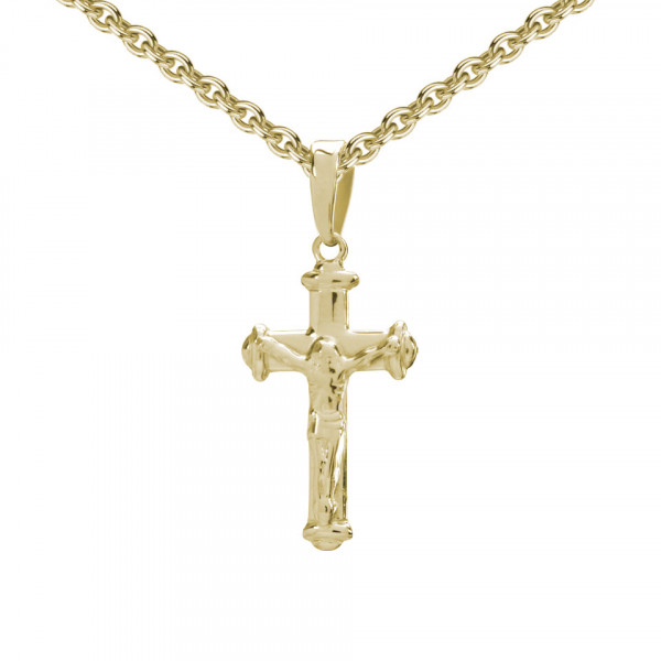 005677-230100--5677VG Anhänger Kreuz 925/- vergoldet