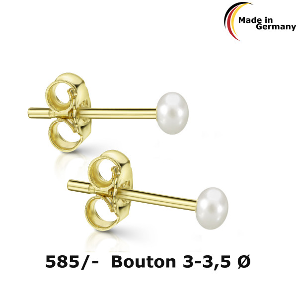 2244 Perlstecker rund 3-3,5 585/-