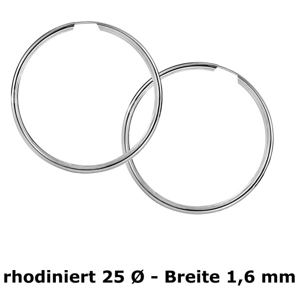 005451-201003--5451RH-25 Rohr-Creolen 1,6 925/- rhodiniert