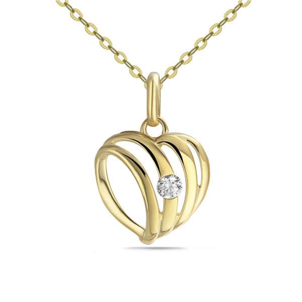 2422ah pendant heart CZ 333/-