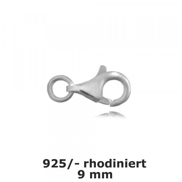 F9010RH Furnitur Karabiner 925/- rhodiniert (3 Stück Verpackungseinheit)