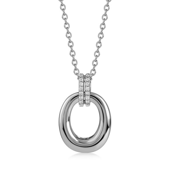 003875-200104--3875RH Anhänger mit Kette 925/- rhodiniert
