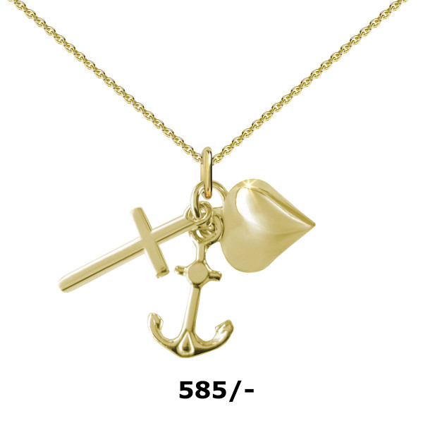 006393-400100--6393 Anhänger Glaube-Liebe-Hoffnung 585/-