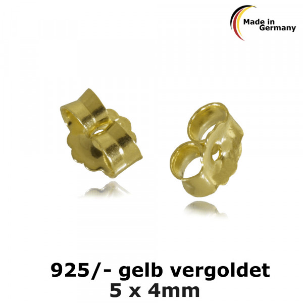 0F9002-231200--F9002VG Furnitur OS-Poussetten 925/- gelb vergoldet  (5 Stück Verpackungseinheit)