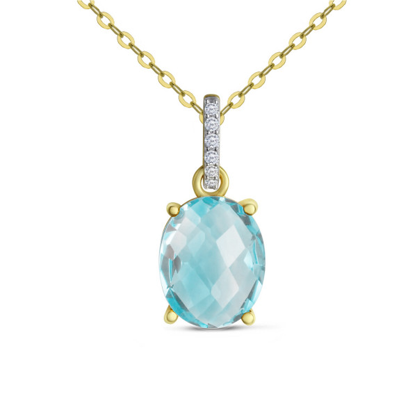 2442aheBT pendant blue Topas 333/-