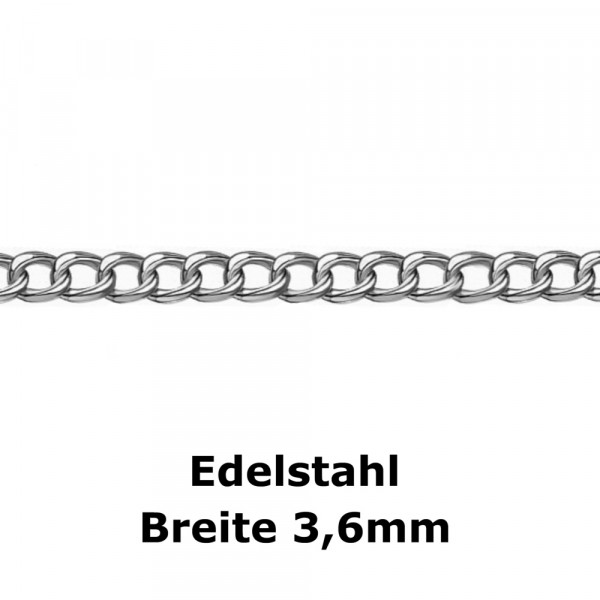 4104 Panzer-Kette 3,6 mm Edelstahl