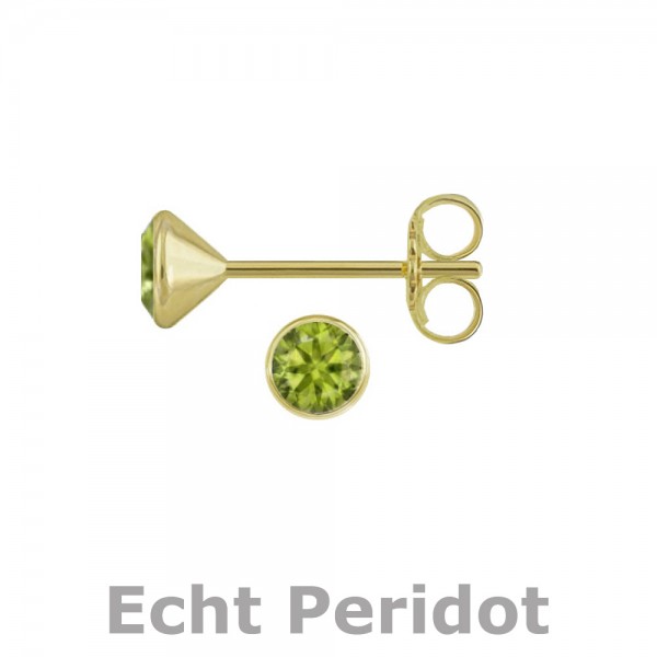 2172ePE Kelchstecker echt Peridot 4,0 333/-
