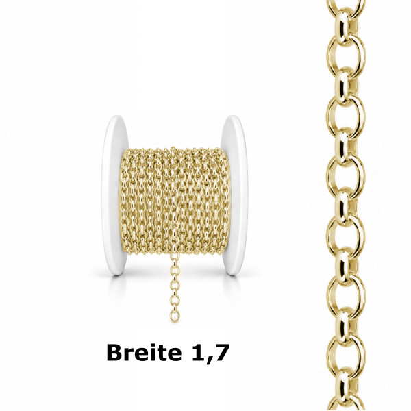 099504-231100-100--99504VG-100 Anker-Meterkette 1,7 925/- 3/000 plattiert