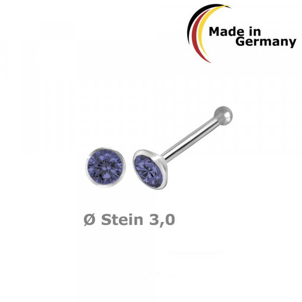5375Kta nose stud CZ 3,0 925/-
