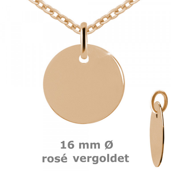 3704VR pendant round 1,6 925/- rose plated