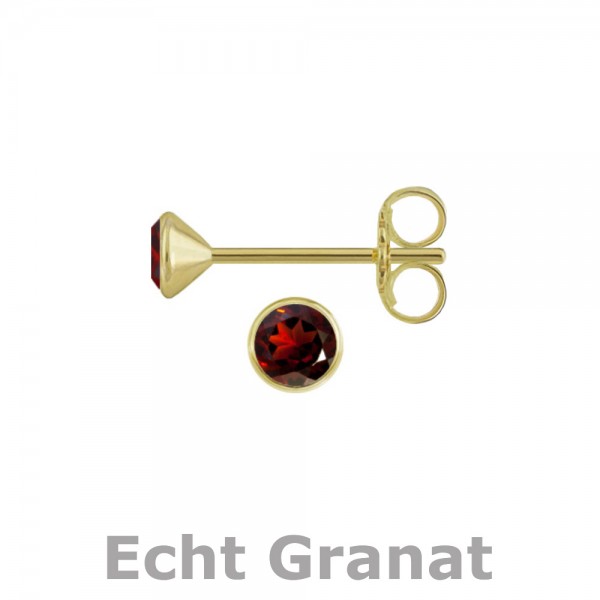2170eGR Kelchstecker echt Granat 3,0 333/-