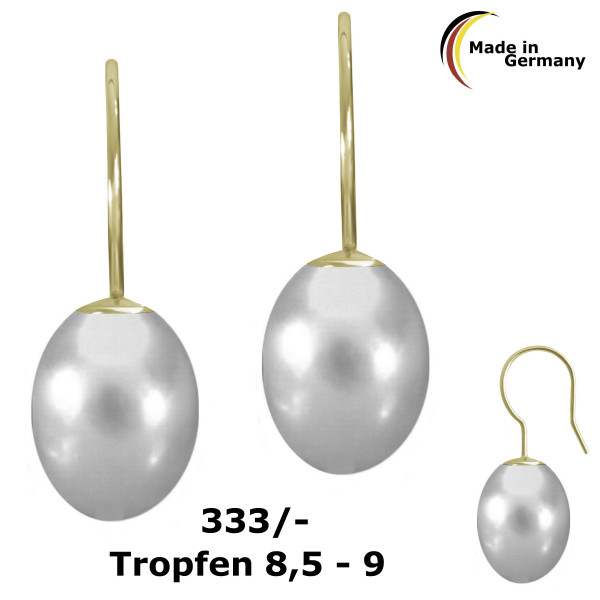 002213-300812--2213Tg Perl-Ohrhaken Tropfen grau 8,5-9 333/-