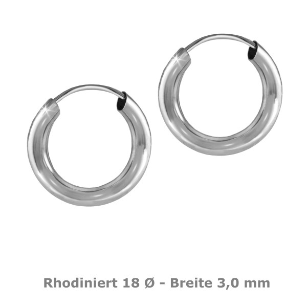 5453RH-18 Rohrcreole 3,0 925/- rhodiniert