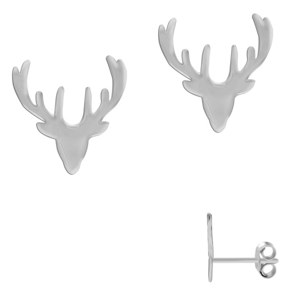 003623-200400--3623RH Ohrstecker Hirsch 925/- rhodiniert