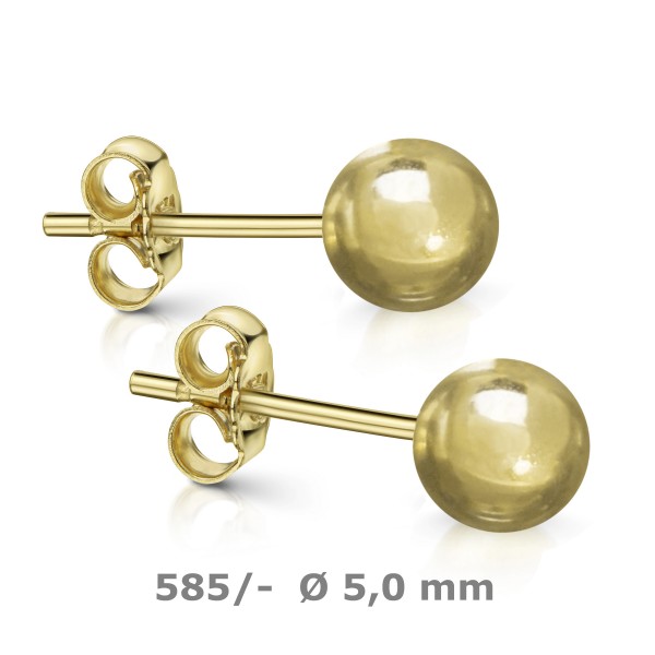 2113 Kugel-Ohrstecker 5,0 585/-