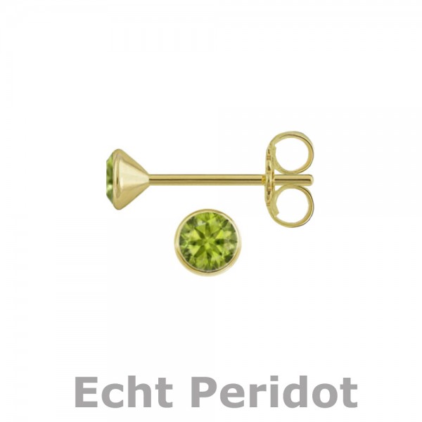 2170ePE Kelchstecker echt Peridot 3,0 333/-