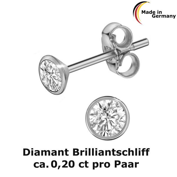 2170WDIA earring diamond (approx. 0,20ct) 585/- WG