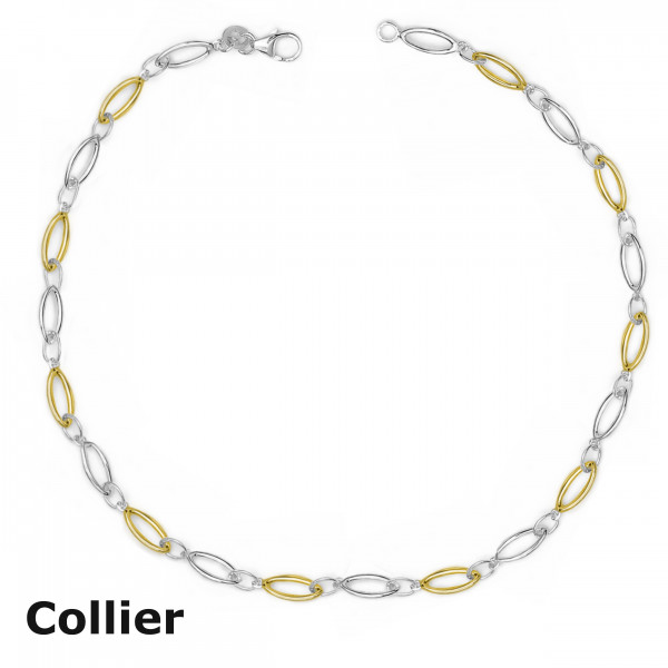 003613-251100-045--3613co Collier 2-farbig 925/- anlaufgeschützt/vergoldet