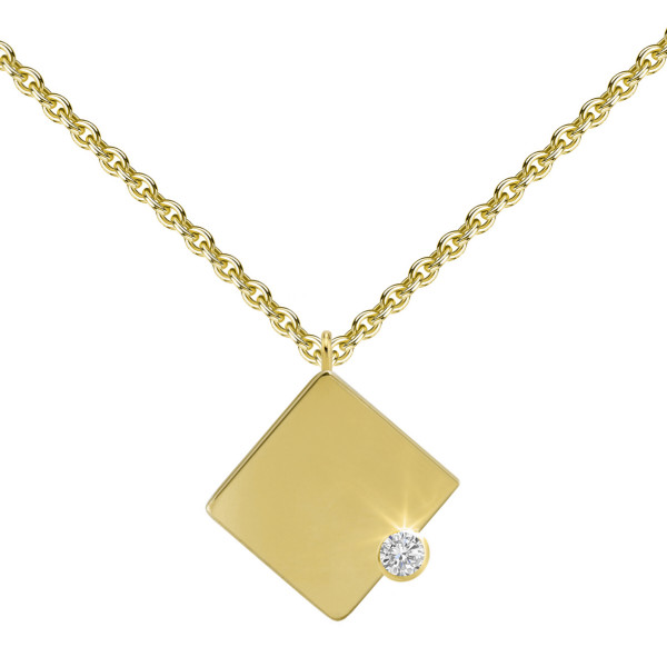 14010co Collier diamond 0,010ct 585/-