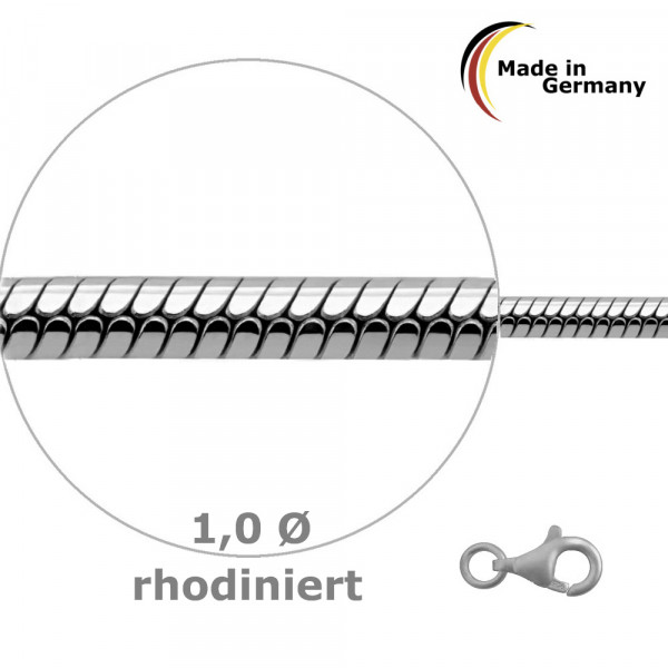 9671RH Schlangen-Kette 1,0 925/- rhodiniert